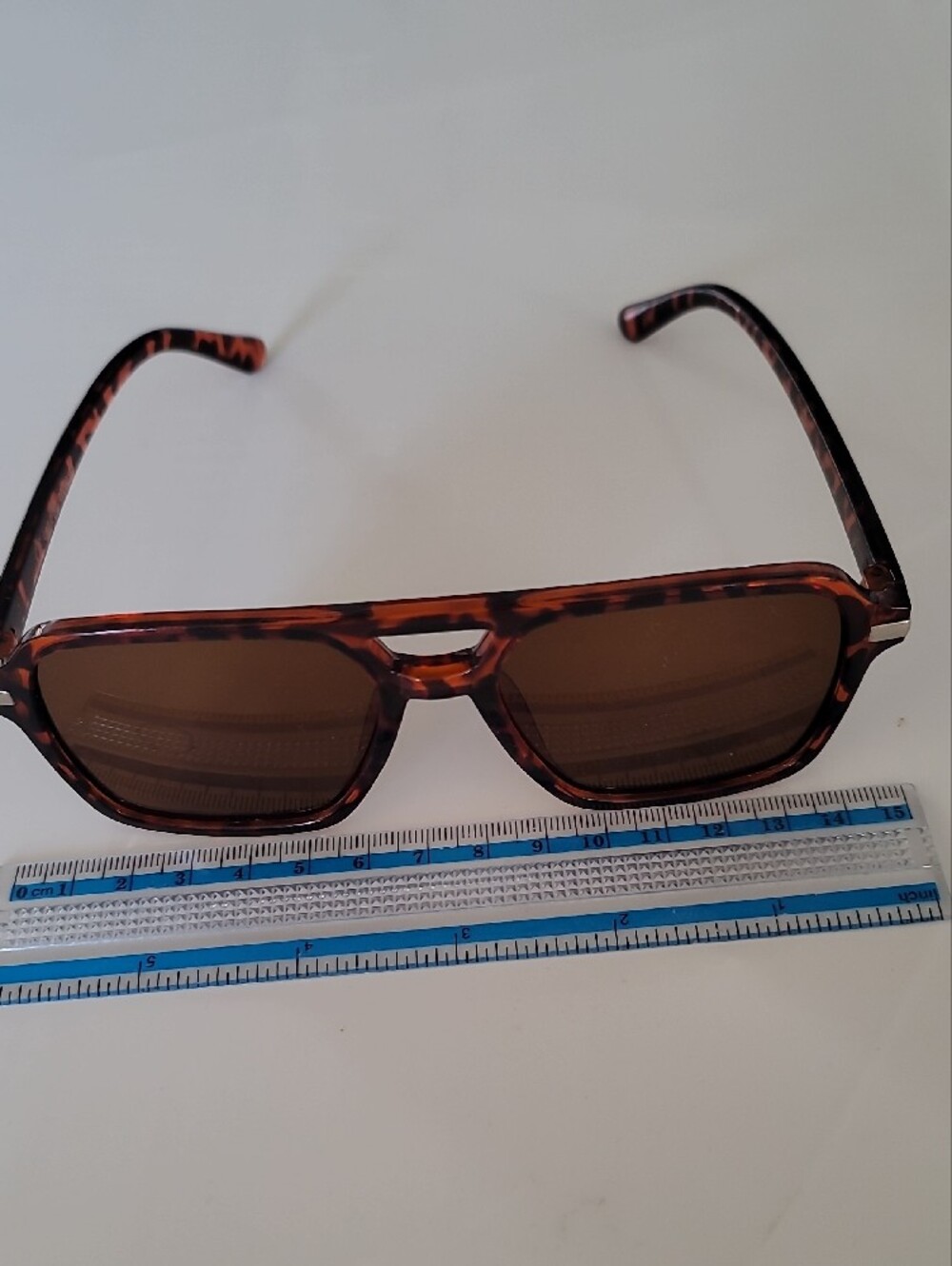 Tortoiseshell Square Sunglasses - Brown Lenses